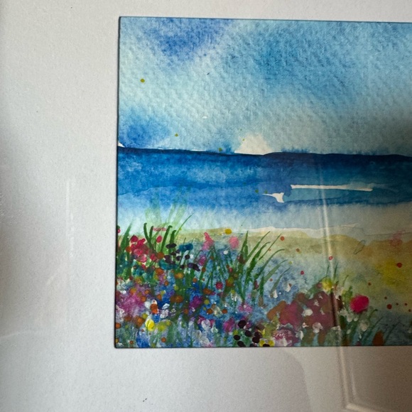 Original watercolor, this is not a print. Signed. Beach Watercolor. - Picture 3 of 3